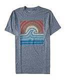 Aeropostale Men's Sunwave Graphic T Shirt M Midnight Blue