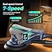 TurboVolt Brushless Random Orbital Sander, 350W 10000 RPM Electric Sander with 125mm&150mm Sanding Pad, 7 Variable Speeds, 20pcs Sandpapers Brushless Sanders for Sanding and Polishing, Carrying Case
