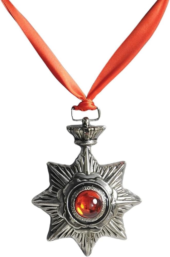 Vampire Necklace Medallion - 30" (1 Count) - Multicolor & Eye-catching Design - Perfect Accessory To Elevate Your Spooky Costume, One-Size Fits All