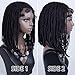 DIRUISI T-Lace Front Wigs with Baby Hair 14 Inches Senegalese Twist Bob Full Braids with Natural Side Bob A-Line Synthetic Hair Senegalese Twist Braided Wigs for Black Women for Daily Wear (1B#)