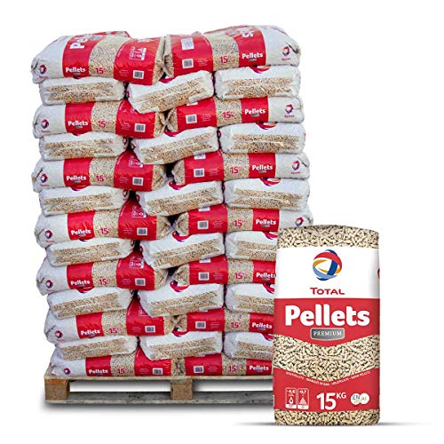 Preisvergleich Produktbild Total Holzpellets Premium Heizpellets Nadelholz Wood Pellet Öko Energie Heizung Kessel Sackware 6mm 15kg x 66 Sack 990kg / 1 Palette Total