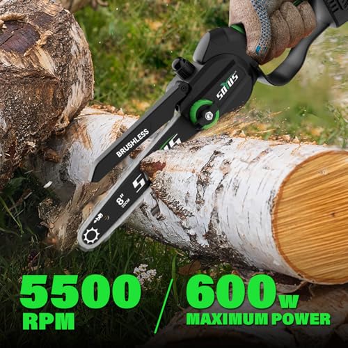 Image of SOYUS 2-IN-1 Cordless Pole Saw & 8-Inch Mini Chainsaw with 2x 3.0Ah Battery