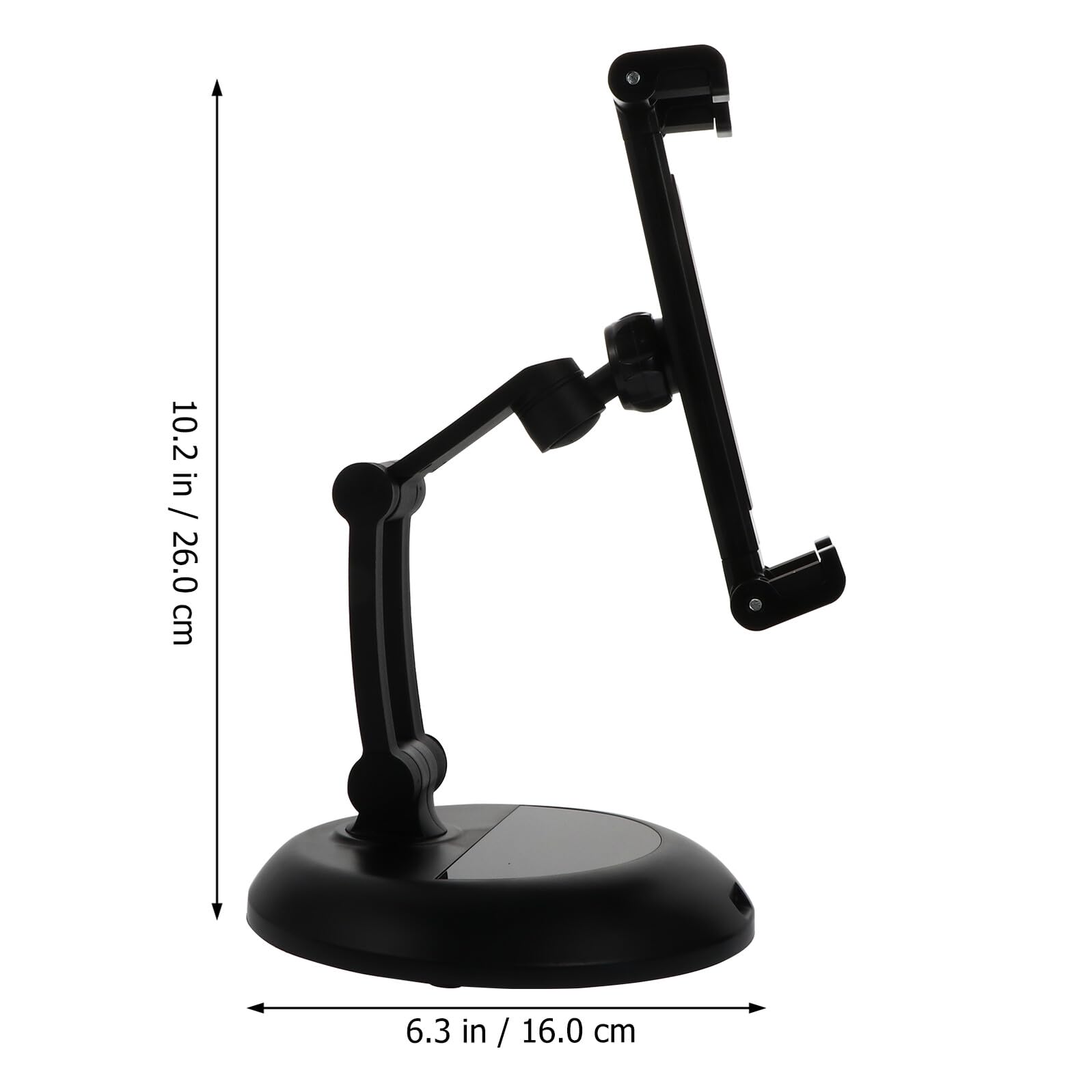 Verstellbarer Tablet Ständer aus Metall Klappbar Desktop Telefonhalterung für Online Unterricht und Ergonomisches Lernen rutschfest Schwarzer Tablet Halter