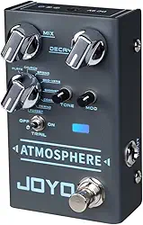 JOYO Reverb Pedal 9 Digital Reverb Types with Modulation and Trail Function for Electric Guitar Effect (Atmosphere R-14)