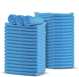 Myiosus Microfibre Cleaning Cloths, Pack of 36 Reusable Cleaning Towels, Super Absorbent and Lint Free Cleaning Rags for Home, Kitchen, Car, Windows 35 x 35 cm