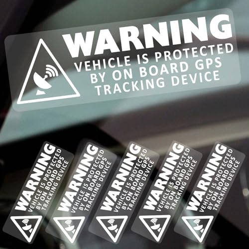 5 x G2W Warning On Board GPS Stickers Tracking Device Vehicle...
