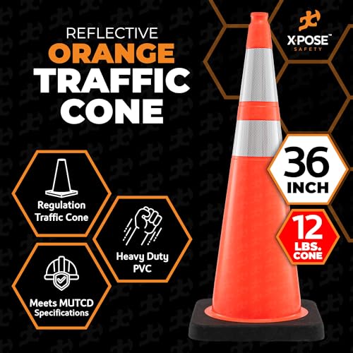 Image of Xpose Safety 36 Inch Orange Traffic Cones