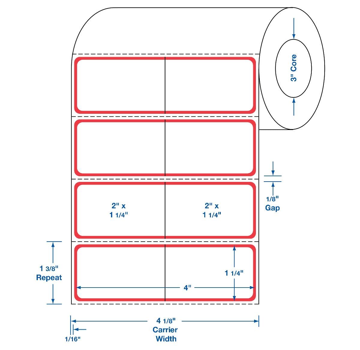 Centurion Red Border Labels