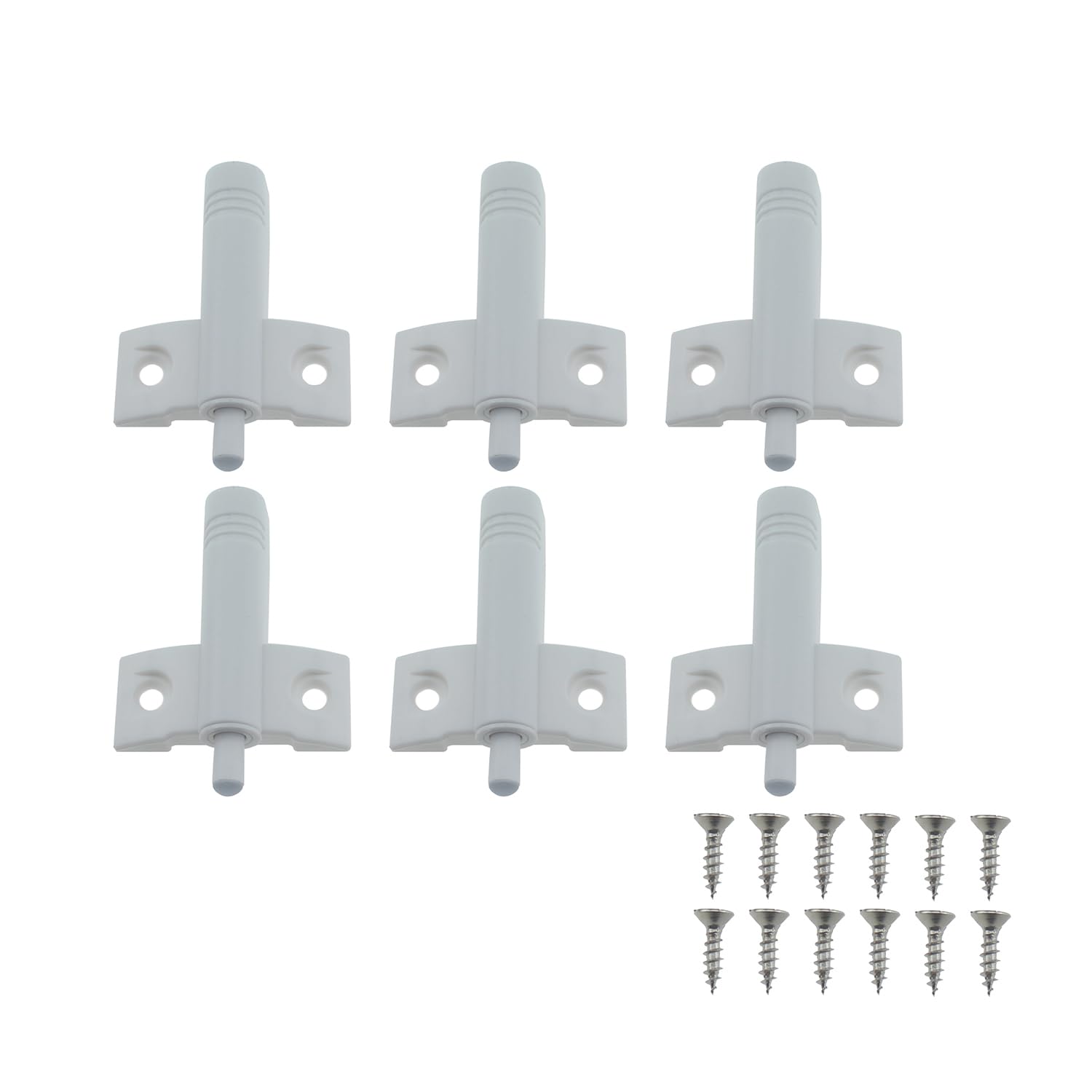 RLECS6PCS Cabinet Buffer Dampers Soft Close Door Limit Plastic Tip Silent Drawer Wardrobe Collision Avoidance Cushion Pad Length 64mm/2.52inch