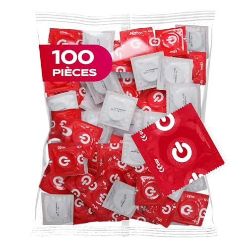 ON) Préservatifs Super Fins I 54 mm largeur I Pack de 100 I Préservatifs premium ultra fins I...