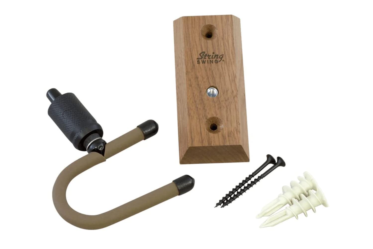 Folkcraft(r) Black Walnut Dulcimer Hanger (Scroll Head), Wall Mount - Image 2