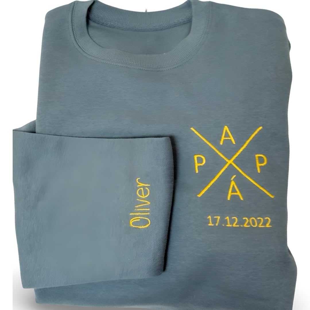 Sudadera Personalizada Mediante Bordado | Regalo Original Personalizado | Ideal para Día del Padre, Día de la Madre, San Valentín, Amigos