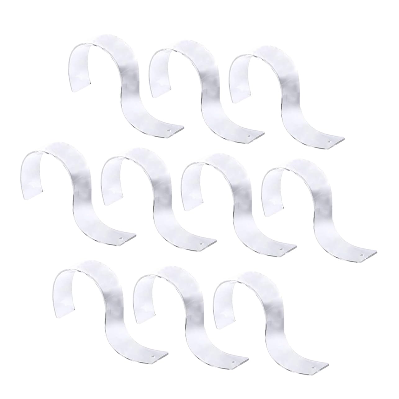 FONDOTIN Versatile Belt Acrylic Stands 10pcs S-Shaped Belt Rack Display Racks for Craft Shows