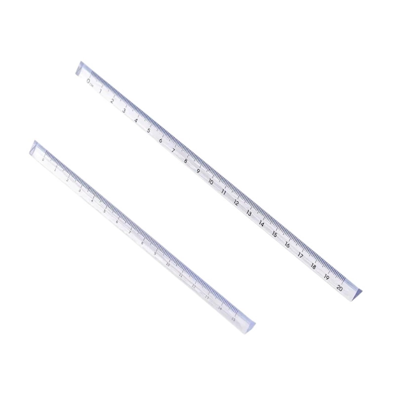 Architectural Scale Ruler Transparent Triangular Scale Ruler Triangle Size Proportional Drawing Template,School Supplies(2pcs)