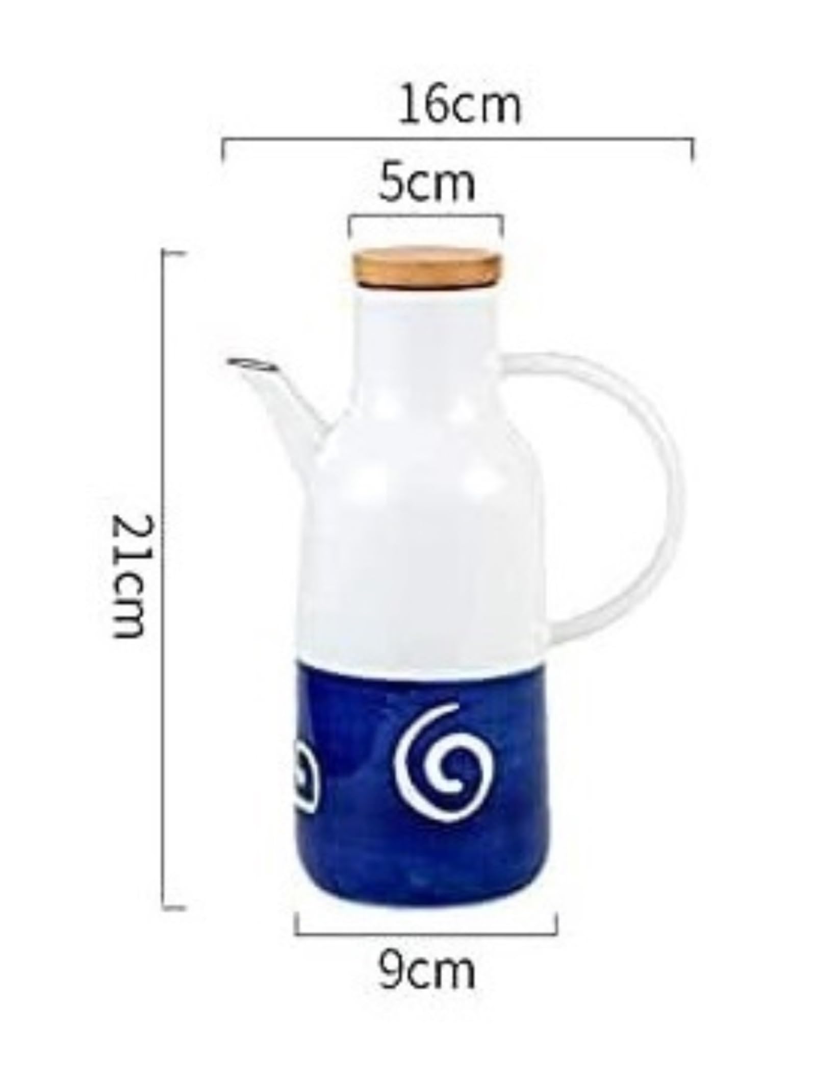Dozownik oleju i octu Dozownik oleju i octu, ceramiczna puszka na olej butelka na ocet w stylu japońskim ręcznie robiona biała 700 ml kuchenna butelka na olej Ocet