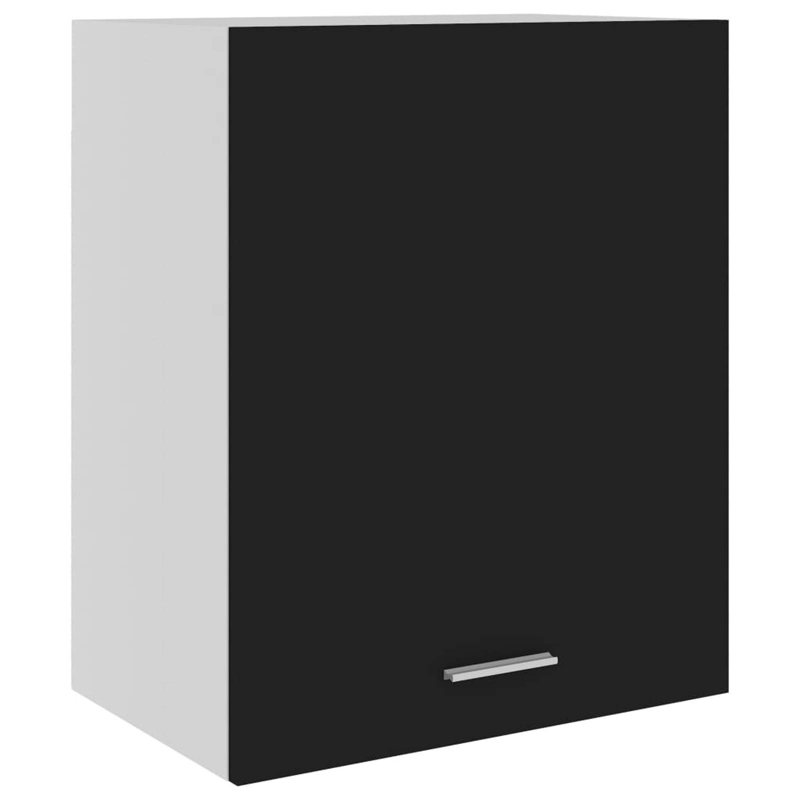 2 STK. Hängeschränke Wandschrank Hängend Küchenhängeschränke Küche Schrank Einbauküche Küchenzeile Küchenmöbel Oberschrank Küchenschrank Küchenmöbel Schwarz 50x31x60 cm Holzwerkstoff