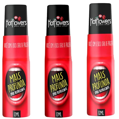 Kit com 3 Mais Profunda Spray Refrescante Para sexo Oral 15ML Hotflowers