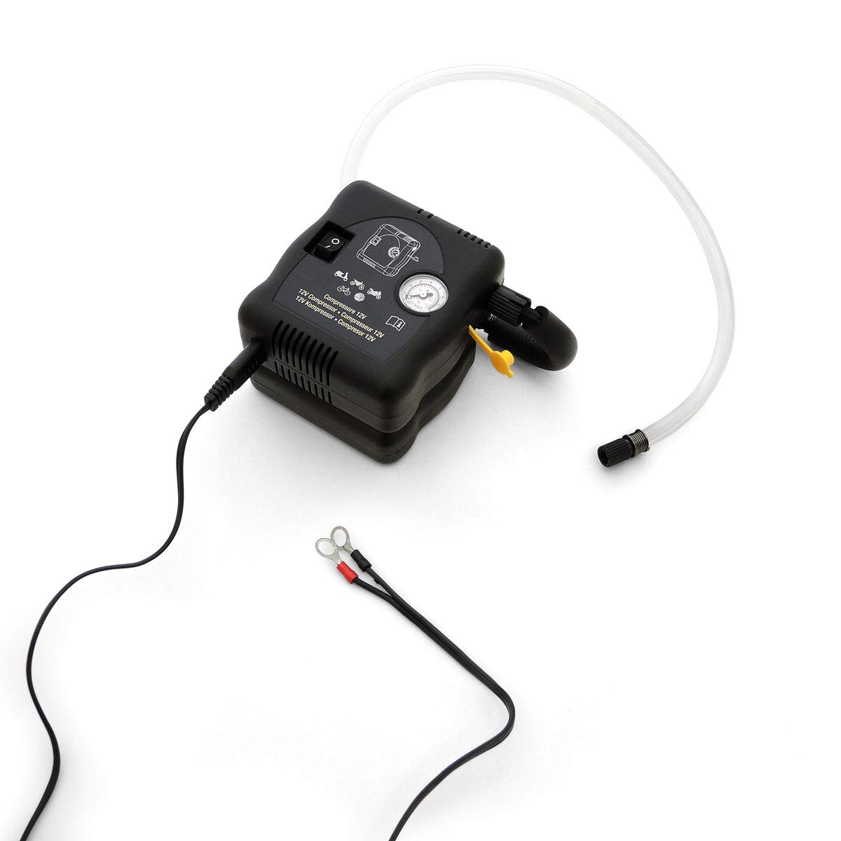 KIT DI RIPARAZIONE PNEUMATICI PER MOTO CON COMPRESSORE 12V GONFIA E RIPARA MOTO SCOOTER VT100 TPMS APPROVED EUROP ASSISTANCE FORATURA COPERTONE GOMMA