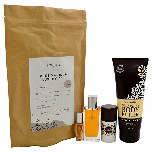 Lavanila Women's Pure Vanilla Luxury Gift Set, 4 Count