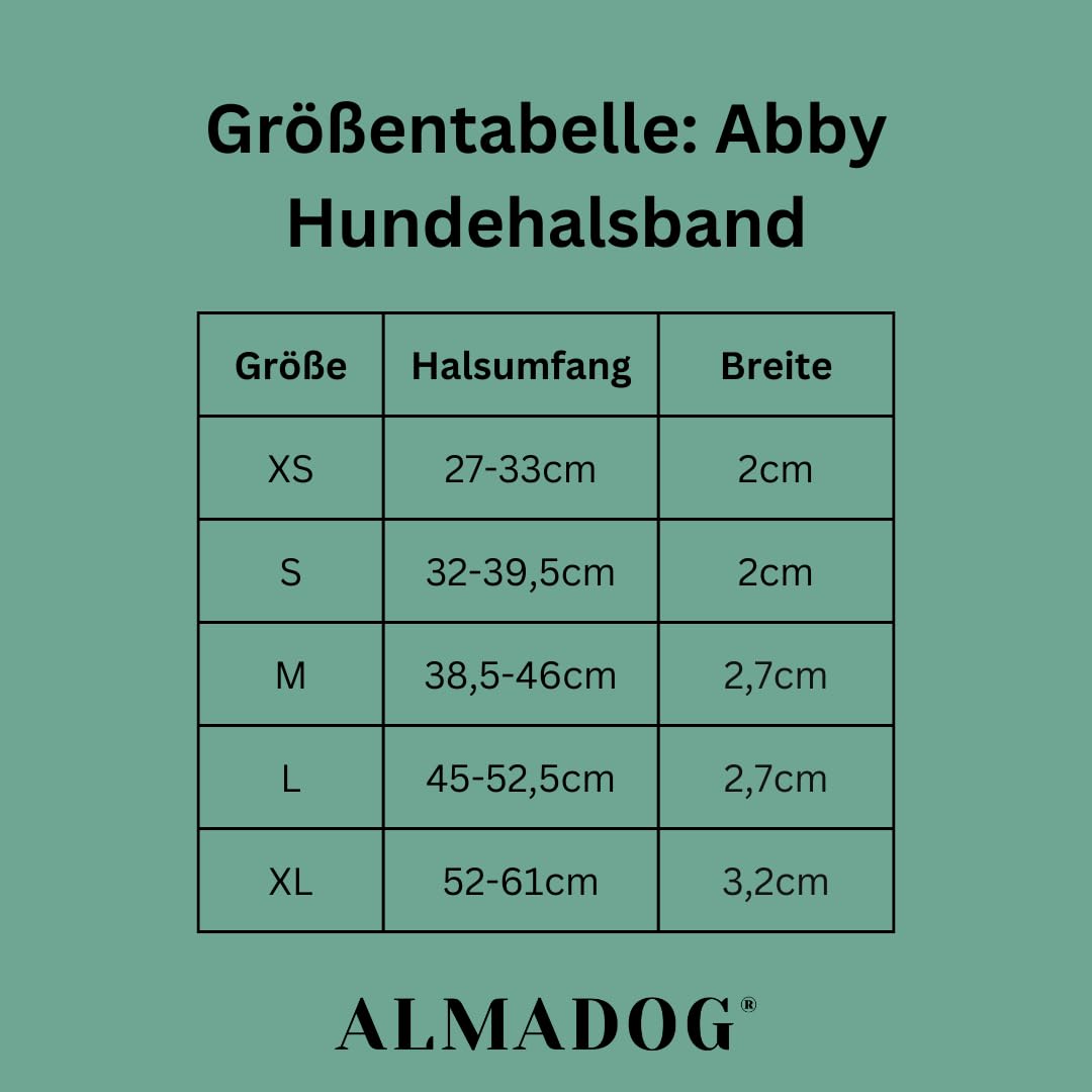 Hundehalsband Abby - Weiches Fettleder - Geflochten - Made in Germany - Kastanienbraun L (45-52,5cm Halsumfang, 2,7cm breit)