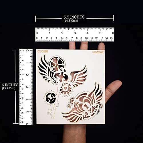 CrafTreat Steampunk Chipboard Embellishments for Card Making and Scrapbooking - Steampunk Key and Keyhole - Size: 5.5X6 Inches - Laser Cut Chipboard Embellishments for Crafting steampunk buy now online