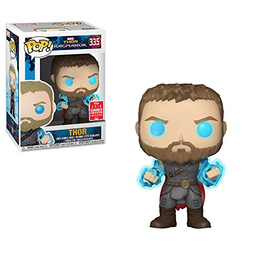 Funko Pop Marvel Ragnarok Thor with Odin Force Collectible Figure SDCC 2018, Metallic Silver, 3.75 inches - Image 2