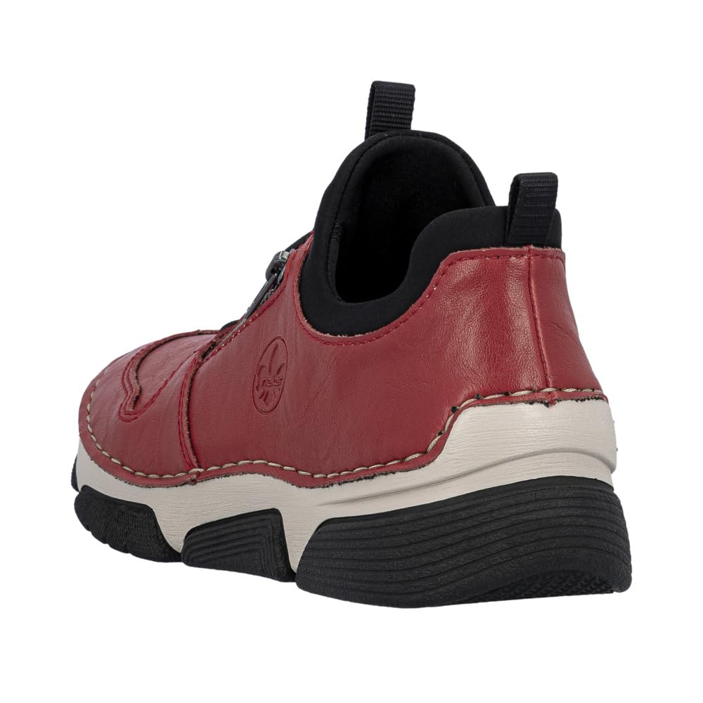 Rieker 45951-33 Damen Schnürschuh Textil/Synthetik rot rot