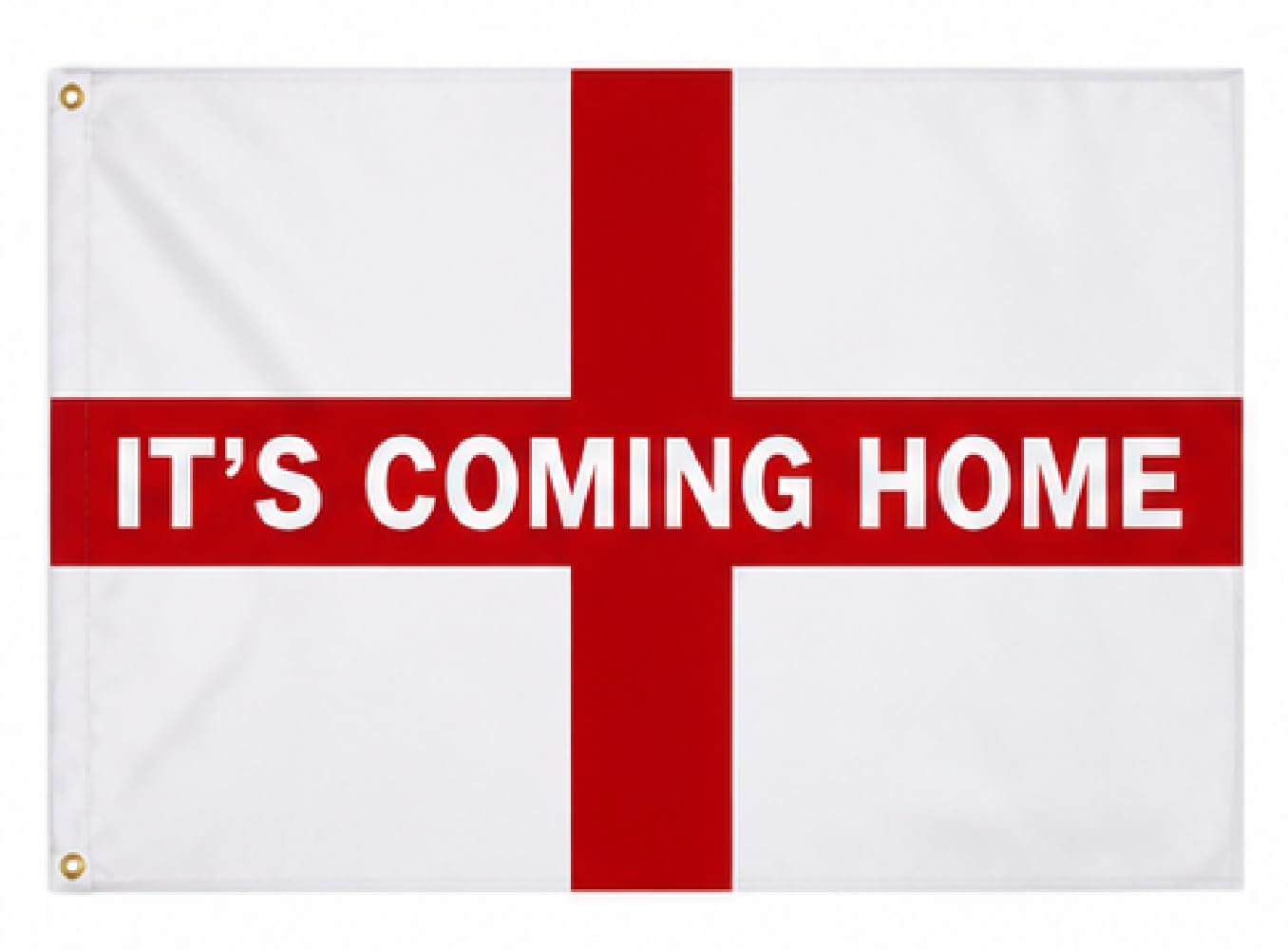 England Flag St George's Cross, 150 x 90 cm, Double-Sided Polyester with Brass Eyelets, Red and White (It's Coming Home) — image 1