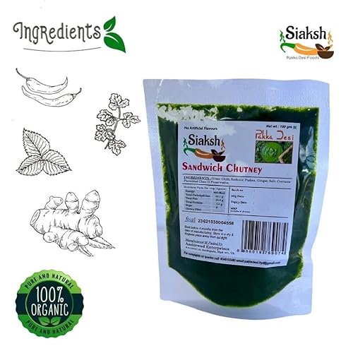 Image of Siaksh Mumbai special Sandwich Chatpati Green Instant Ready Mix Chutney For Breakfast,snacks Use with pure ingrediants| Perfect as a Dip, Spread, Cooking Sauce With Delicious Taste 150gm pack of 1.