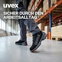 Uvex 1 gelochter Halbschuh,Sicherheitsschuhe S1 SRC, Arbeitsschuhe für Damen & Herren, Schwarz/Rot, Größe 36 – Ansicht 7