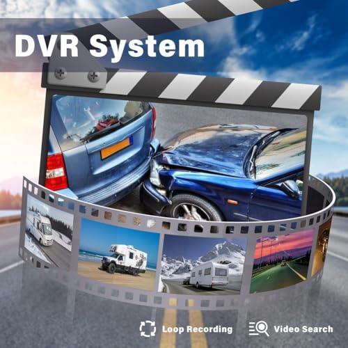 Caméra de Recul 1080P Haute Définition Écran 9 Pouces Quad Split Robuste