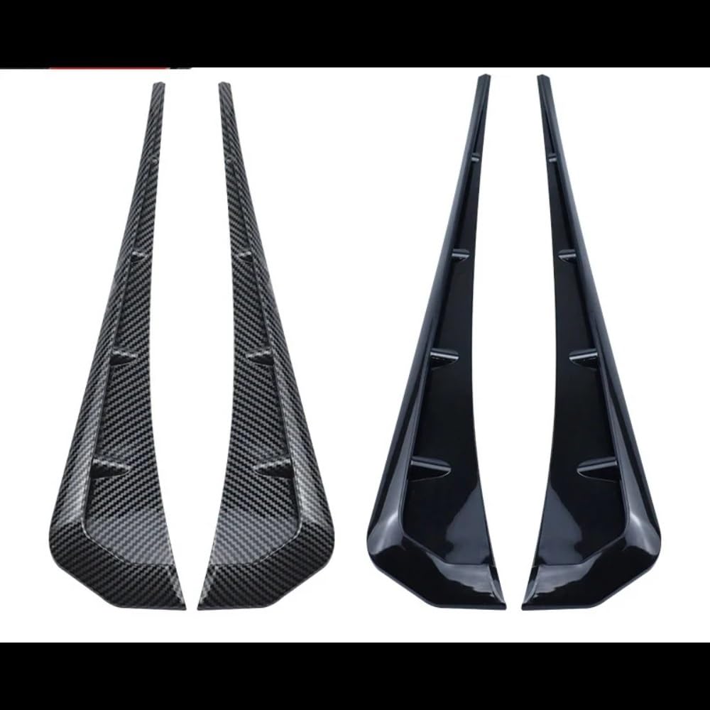 Wlot powietrza do maski Samochodowe uniwersalne boczne skrzydło nawiew kaptur wlotowy błotnik pokrywa wykończenia naklejki akcesoria(Carbon fibre 2pcs)
