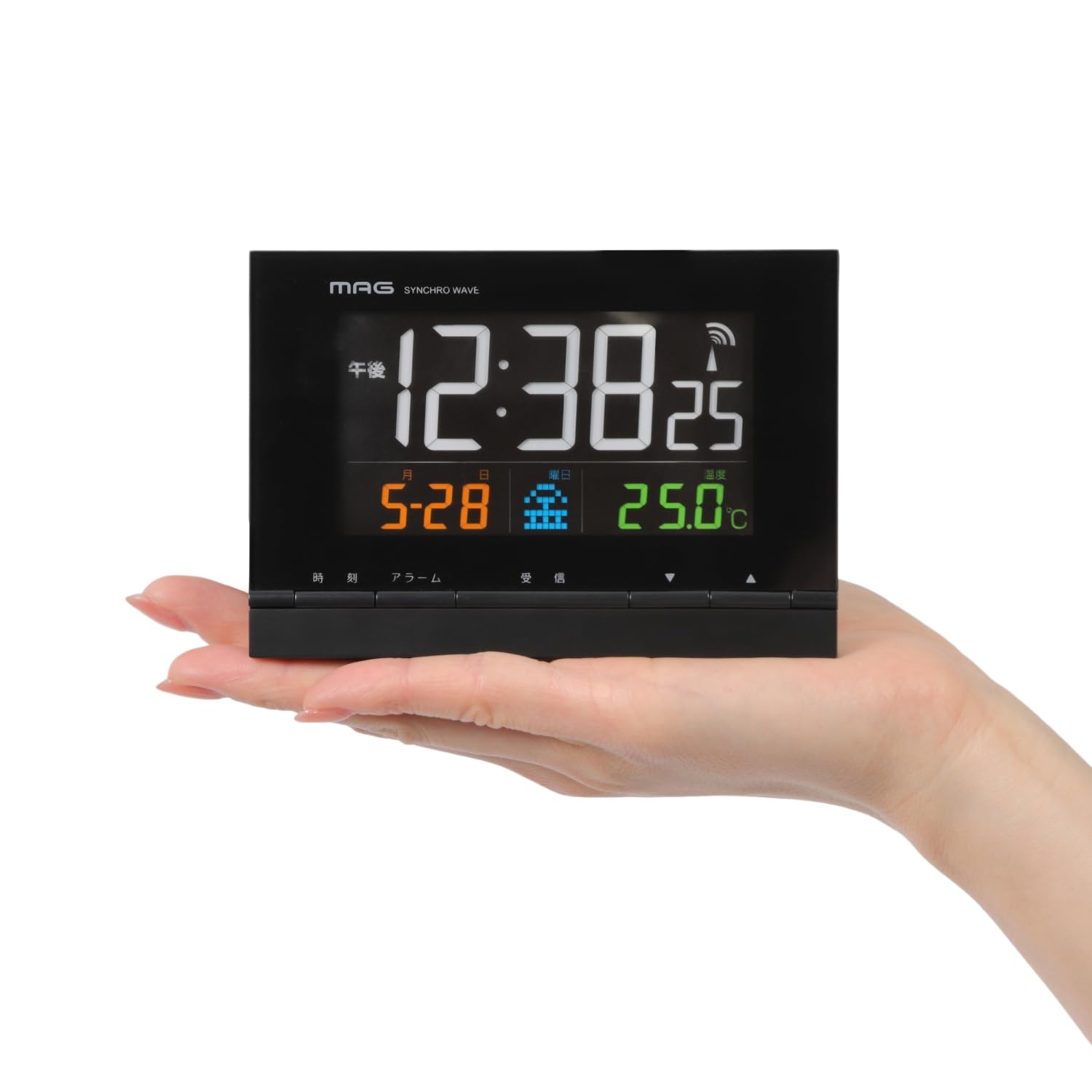 Amazon.co.jp: MAG(マグ) 電波時計 置き時計 ダブルアラーム デジタル