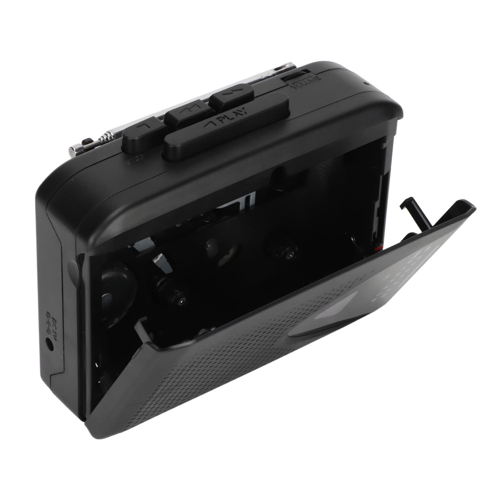 Lecteur de Cassette Portable, Lecteur de Cassette Radio FM AM Lecteur de Cassette Portable Haut-Parleur Stéréo Intégré, Alimenté par Une Pile AA
