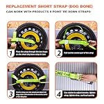 2"x16" Dog Bone Short Strap, Replacement, 8 Point Tie Down, 4 Pack - Image 5