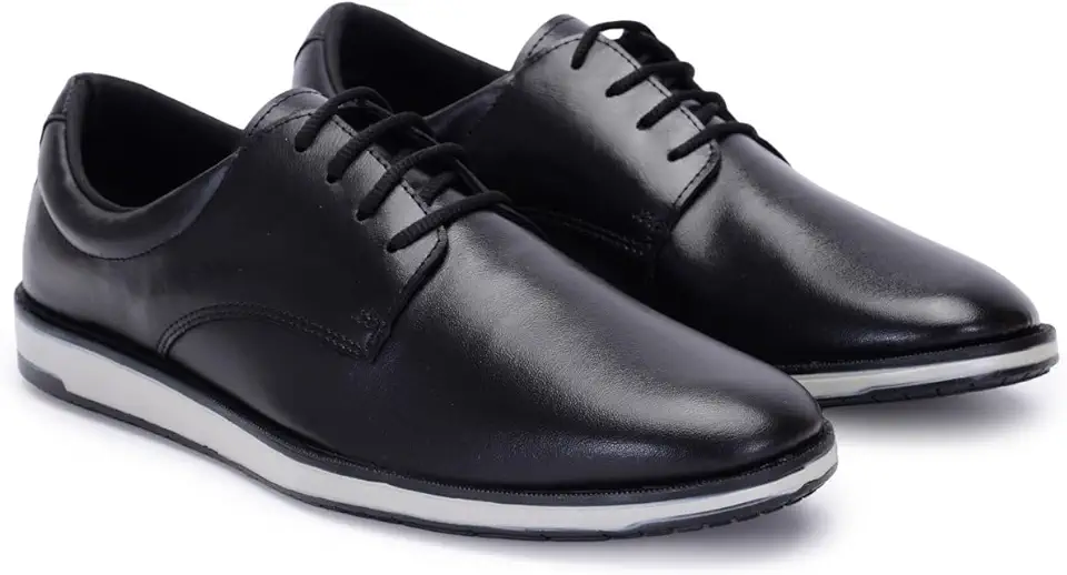 Sapato Social Masculino Derby Cap Toe Elegante e Confortável, Solado Antiderrapante