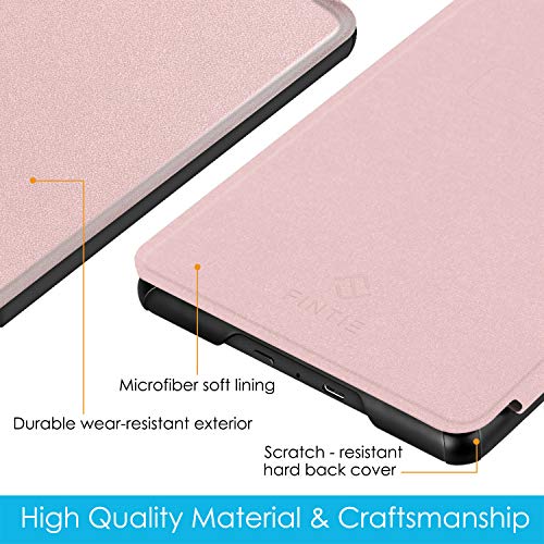 Image of Fintie Slimshell Case for 6 inch Kindle Paperwhite (10th Generation, 2018 Release) - Premium Lightweight PU Leather Cover with Auto Sleep /Wake for Amazon Kindle Paperwhite E-Reader, Rose Gold