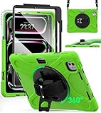 Galaxy Tab S2 9.7 Case, BRAECN Full-Body Shockproof Anti-Slip Protective Case, with 360 Degrees Rotatable Kickstand + a Hand Strap+ a Shoulder Strap for Samsung SM-T810/SM-T815/SM-T813 Green