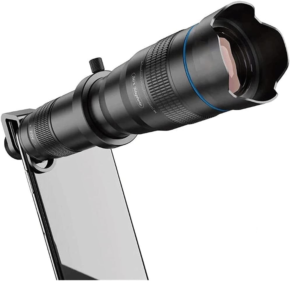 Phone Camera Lens Kit Cell Phone Lens Kit - 36X Zoom Telephoto Lens Super Wide Angle Lens+ Macro Lens for Camping Hiking Travel