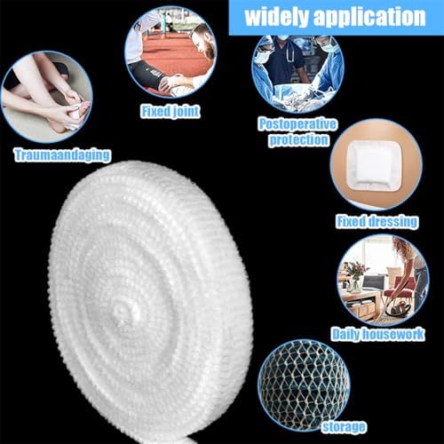 Elastic Stretch Net for Wound Care Size 5 Tubular Bandage Elbow Dressing Retainer Without Use Tape (1.5 in × 11 yd Unstretched) - 5