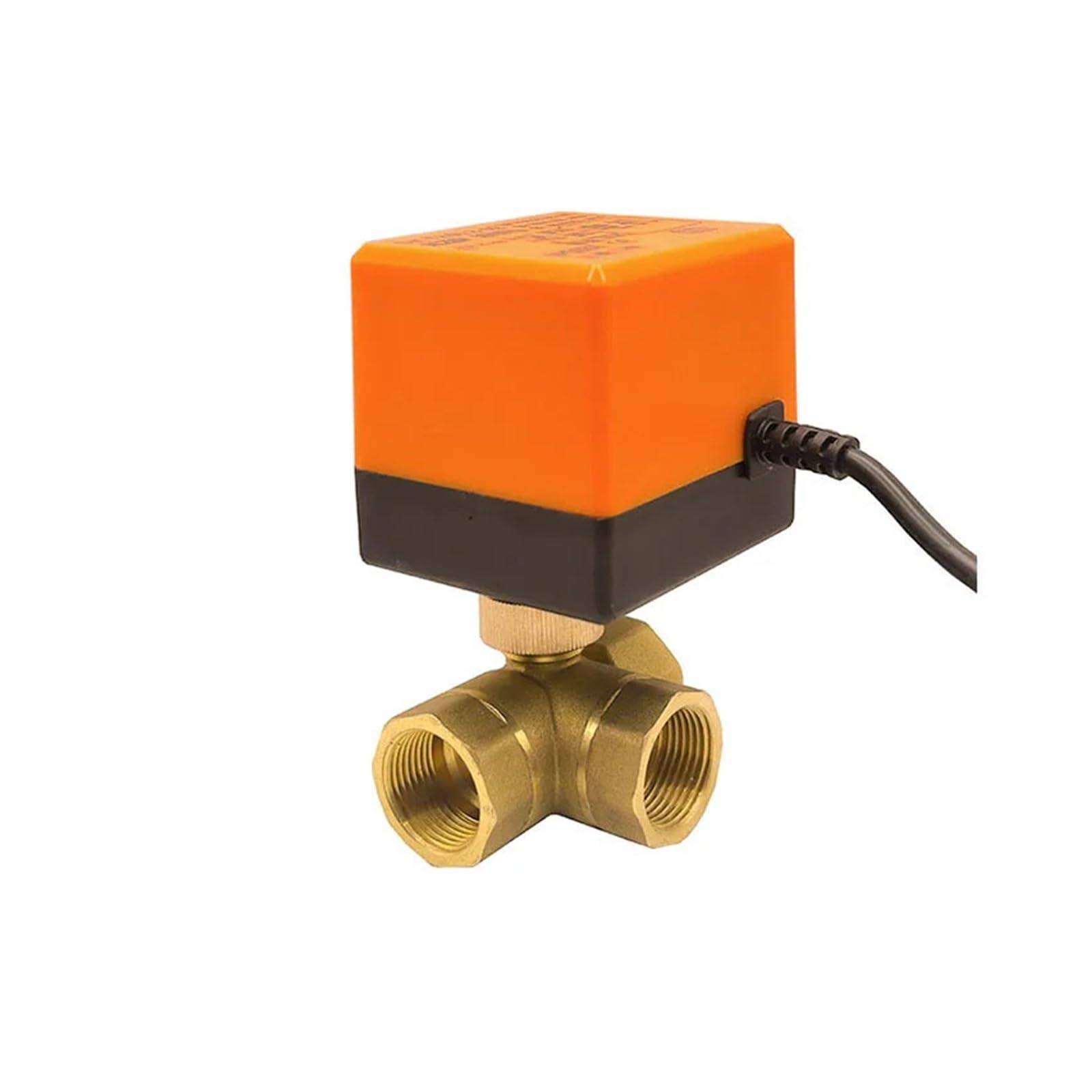 1/2" 3-Way Motorized Ball Valve DN15 Threee-Wire Two Point Control Brass Electric Ball Valve 220V 12V 24V(24VDC)