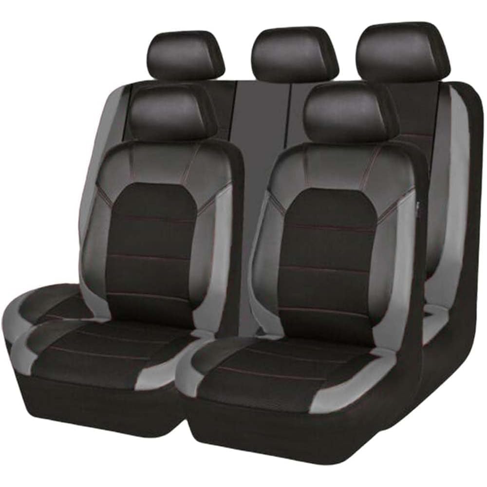 TFIUMCRGW For KIA Picanto/Rio/Ceed/Stonic/Niro/Sportage/Sorento/EV6 Car Seat Covers Full Set, Breathable Faux Leather Seat Protectors, Waterproof Automotive Seat Guards,D