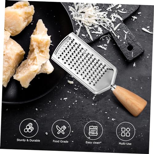 Rallador de acero inoxidable con mango de madera para cocina miniatura 4