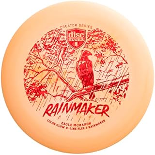 Discmania Eagle McMahon Rainmaker Color Glow D-Line Flex 3 Disc Golf Putter 173-176g (Orange)
