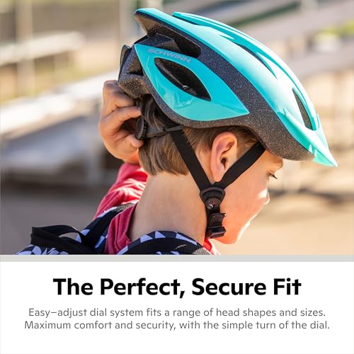 Image of Schwinn Thrasher Helmet for Kids, Size 55-58 cm for Kids 8-14, Lightweight Microshell, Adjustable Dial & Straps, Interior Padding, Air Vents, Visor, Helmet for Boys and Girls