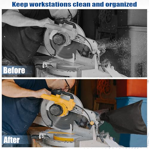 TRKETK 4 Pcs Black Planer Dust Bag, Adjustable Stand Dust Collector Bags with Zipper Lightweight Mitre Saw Dust Proof Mouse Sander Dust Bag for Aluminum Sawing Machine 255 Miter Saw Accessories 5 TRKETK 4 Pcs Black Planer Dust Bag, Adjustable Stand Dust Collector Bags with Zipper Lightweight Mitre Saw Dust Proof Mouse Sander Dust Bag for Aluminum Sawing Machine 255 Miter Saw Accessories - Image 5