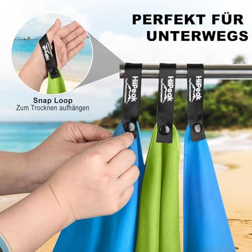 HiiPeak Mikrofaser Handtuch Kompakt und Leicht Microfaser Handtücher Fitness Schnelltrocknend microfaser Badetuch Saugfähiges Sporthandtuch… – Ansicht 2