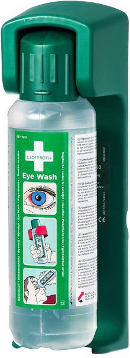 10x Cederroth "Cederroth" Wandhalter Augendusche 27 cm x 9 cm x 7 cm "Eye Wash" inkl. Hinweisschild | Unbekannte Einheit (1 Stück)