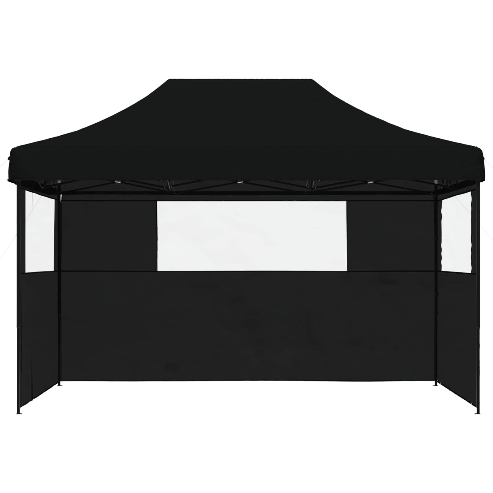 Czarny namiot składany 279 x 410 x 315 cm tkanina Oxford