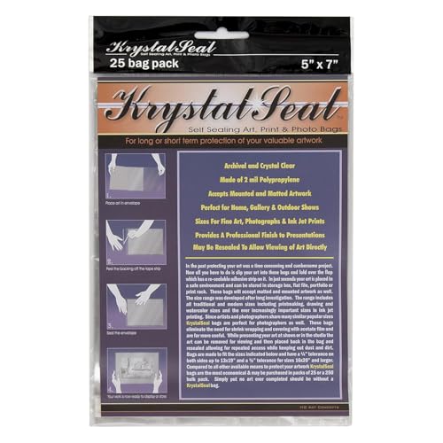 Image of Creative Mark Krystal Seal Archival Art and Photo Bags 25-Pack 5x7